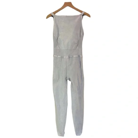 NEW Free People Good Karma High Neck Onesie in Ice Grey - Picture 6 of 7